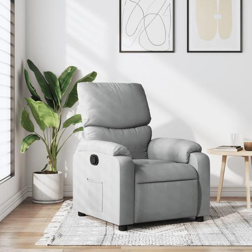 vidaXL Fauteuil verstelbaar stof lichtgrijs, Huis en Inrichting, Fauteuils, Nieuw, Verzenden