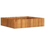 vidaXL Plantenbak verhoogd 100x100x25 cm massief acaciahout, Tuin en Terras, Verzenden, Nieuw