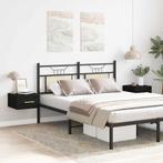 vidaXL Nachtkastje 2 pcs Zwart Eiken 35 x 35 x 20 cm Bewerkt, Verzenden