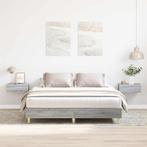 vidaXL Bedframe zonder matras 150x200 cm spaanplaat grijs, Huis en Inrichting, Slaapkamer | Bedden, Verzenden, Nieuw