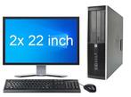 HP Elite 8300 i7 3e Gen + 2x 22 Monitor + 2 jaar garantie!, Ophalen of Verzenden