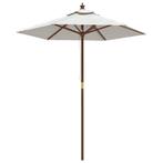 Grote Parasol Zandkleur | Retour Deal | OP = OP!, Tuin en Terras, Parasols, Verzenden, Nieuw, 1 tot 2 meter, Stokparasol