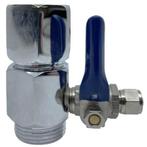 Metalen tussenstuk 3/8&quot; met klein kogelkraantje voor os, Verzenden, Nieuw