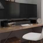 vidaXL TV-meubel/monitorverhoger zwart 120x30x13 cm glas, Verzenden