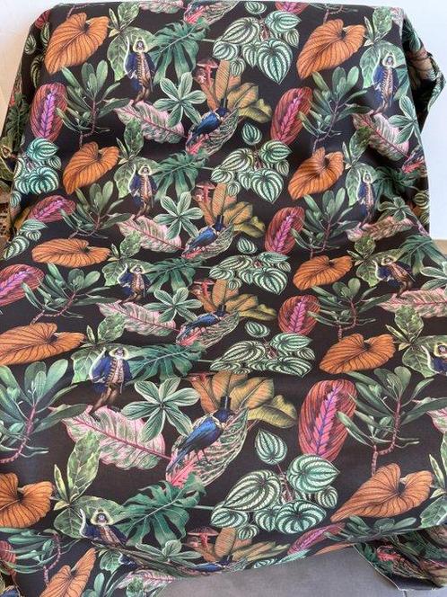 Enigmatisch bos: aristocratische apen en vogels in smoking -, Antiek en Kunst, Antiek | Tapijten, Tafelkleden en Textiel