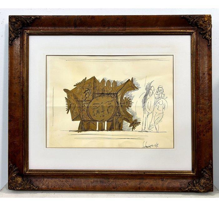 Riccardo Schweizer (1925-2004) - Senza titolo, Antiek en Kunst, Kunst | Schilderijen | Klassiek