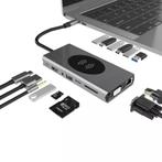 DrPhone MD7 15-in-1 USB C Hub met Draadloze Qi Lader-, Verzenden