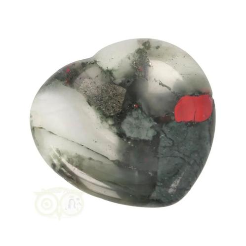 Drakenbloed Jaspis  hart worry stone ( Zorgen steen ) Nr 11, Handtassen en Accessoires, Edelstenen, Nieuw, Verzenden