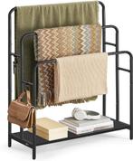 VASAGLE - staande handdoekhouder - 3 rails - 70 x 30 x 100, Verzenden, Nieuw