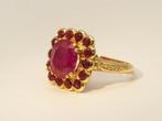 Ring - 18 karaat Geel goud - 3.20ct. tw. Robijn - Robijn -, Bijoux, Sacs & Beauté, Bagues