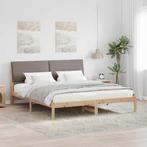 vidaXL Bedframe Bruin en taupe 180 x 200 cm Massief, Huis en Inrichting, Slaapkamer | Bedden, Verzenden, Nieuw