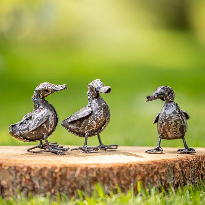 sculptuur, Drie metalen eenden - 100 mm - IJzer - 2022, Antiek en Kunst, Curiosa en Brocante