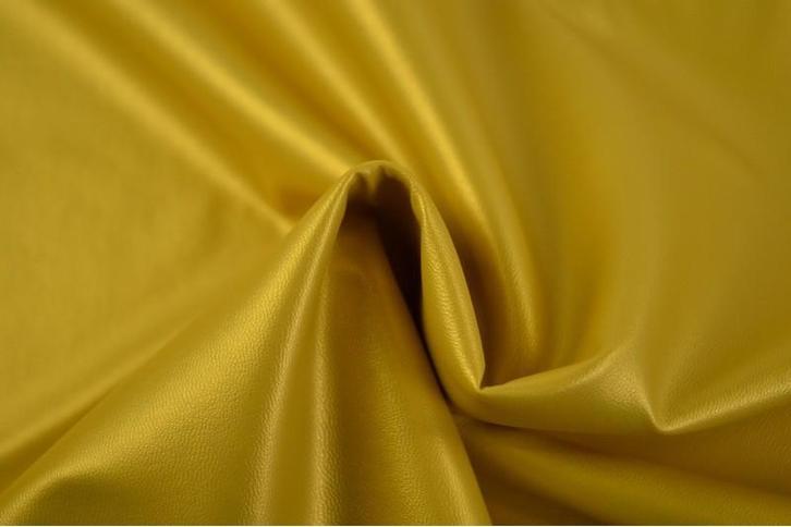 10 meter skai leer - Goud - 145cm breed, Hobby en Vrije tijd, Stoffen en Lappen, 120 cm of meer, 200 cm of meer, Overige kleuren