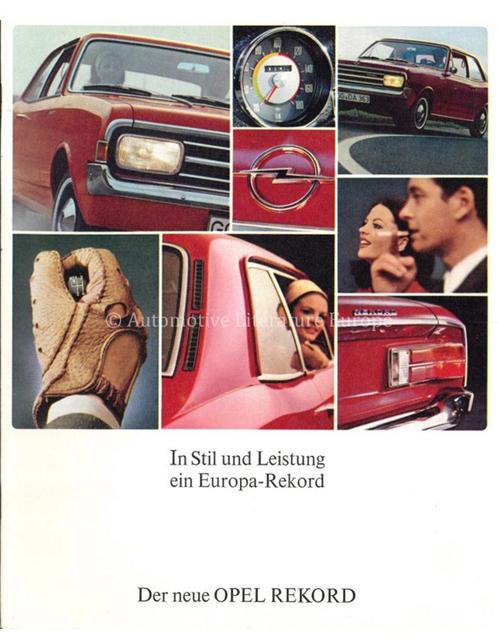 1966 OPEL OLYMPIA REKORD BROCHURE DUITS, Boeken, Auto's | Folders en Tijdschriften, Ophalen of Verzenden