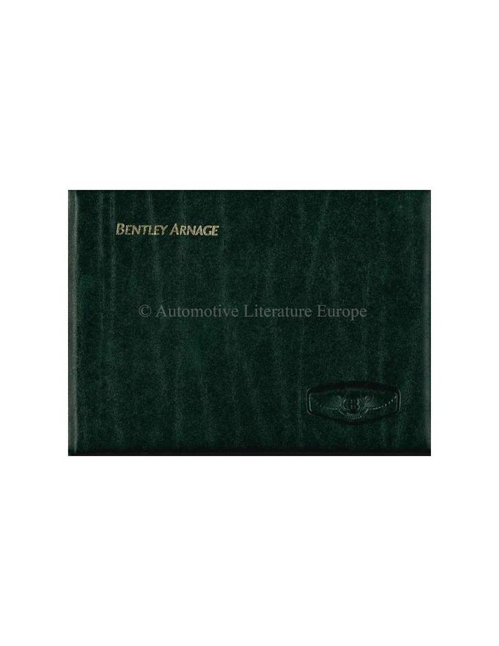 2001 BENTLEY ARNAGE INSTRUCTIEBOEKJE DUITS, Auto diversen, Handleidingen en Instructieboekjes