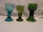 Bekerglas (3) - Glas - Wijnglazen 18e eeuw., Antiek en Kunst