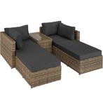 tectake Wicker loungeset San Domino met aluminium frame - na, Tuin en Terras, Verzenden, Nieuw