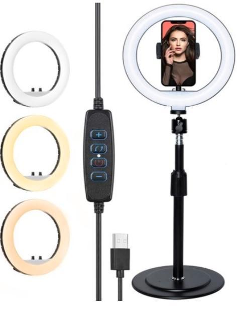 2dekans | LURK ringlicht studioset 8 inch met verstelbaar, TV, Hi-fi & Vidéo, Télécommandes, Enlèvement ou Envoi