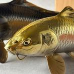 Twin Carp - sculptuur Koper, Brons - Japan (Zonder