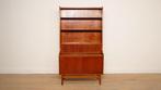 Vintage boekenkast | Secretaire | Teak | Johannes Sorth, Huis en Inrichting, Kasten | Wandmeubels, Ophalen of Verzenden, Nieuw