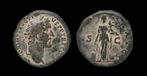 Romeinse Rijk. Antoninus Pius (138-161 n.Chr.). Sestertius, Postzegels en Munten