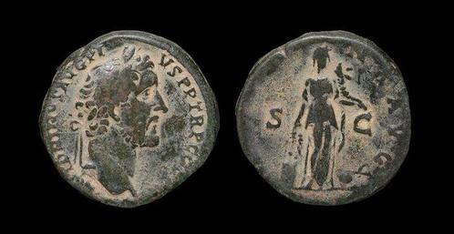 Romeinse Rijk. Antoninus Pius (138-161 n.Chr.). Sestertius, Postzegels en Munten, Munten | Europa | Niet-Euromunten