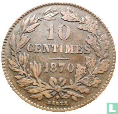 Luxemburg 10 centimes 1870 (met punt), Timbres & Monnaies, Monnaies | Europe | Monnaies non-euro, Envoi