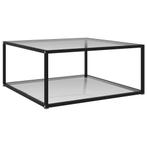 vidaXL Salontafel 80x80x35 cm gehard glas transparant, Huis en Inrichting, Verzenden, Nieuw