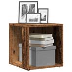 vidaXL Bijzettafel 33x33x34 cm bewerkt hout oud houtkleurig, Huis en Inrichting, Verzenden, Nieuw