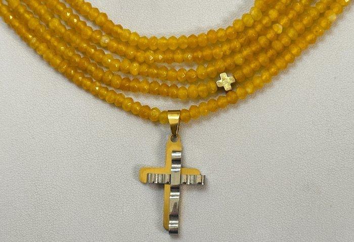 Ketting, ZEER LANG, (260 cm) van Citrien natuurlijk met, Antiek en Kunst, Antiek | Boeken en Manuscripten