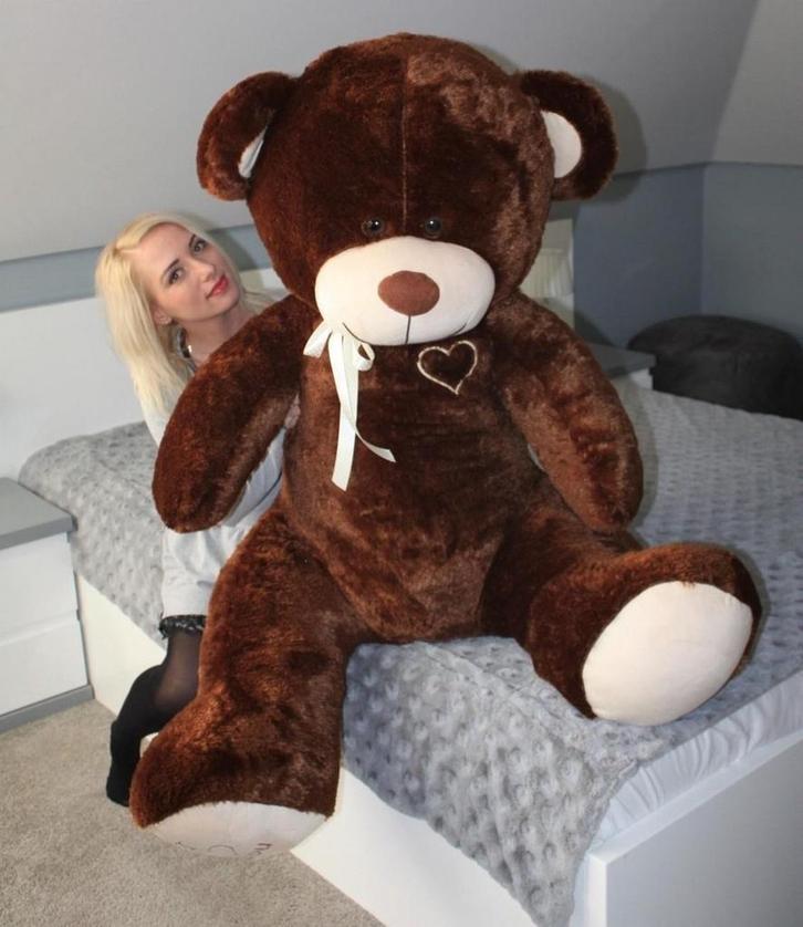 Grote knuffelbeer - I love you - Zacht - Bruin, Kinderen en Baby's, Speelgoed | Knuffels en Pluche, Nieuw, Ophalen of Verzenden