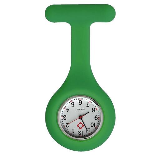 Fako® - Verpleegstershorloge - Siliconen Uni - Groen, Handtassen en Accessoires, Horloges | Dames, Verzenden