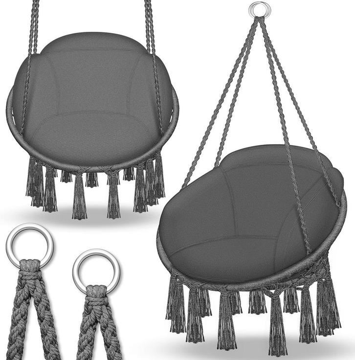 Hangstoel - Binnen & Buiten - Hangschommel - Tot 200kg - Ant, Huis en Inrichting, Overige Huis en Inrichting, Verzenden