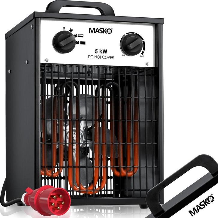 Ventilatorkachel - Elekrtische kachel - 5000W - Zwart - MASK, Huis en Inrichting, Woonaccessoires | Overige, Verzenden