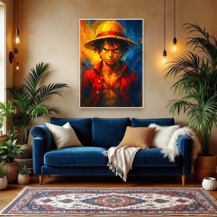 AT9 - [Canvas XL] Luffy Portrait - Oil Painting Tribute, Games en Spelcomputers, Spelcomputers | Overige Accessoires