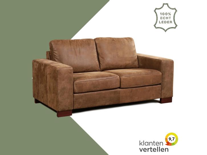 Leren bank Enjoy - 2 zits, Antiek en Kunst, Antiek | Meubels | Stoelen en Sofa's, Ophalen of Verzenden