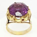 Ring - 18 karaat Geel goud - 10.00ct. tw. Amethist, Handtassen en Accessoires, Ringen, Nieuw
