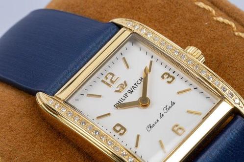 Philip Watch - Chaux de Fonds Cioccolatino - 34 diamanten -, Handtassen en Accessoires, Horloges | Heren