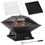 Vuurkorf - Vuurman - Vonkbescherming - Grillrooster - Zwart, Elektronische apparatuur, Ophalen of Verzenden, Nieuw