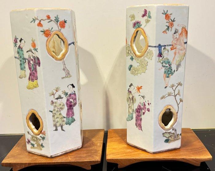 Koppel Hoeden Steunen - Porselein - China - 20e eeuw, Antiek en Kunst, Antiek | Overige Antiek