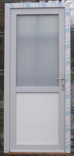 pvc buitendeur , deur , achterdeur 96 x 217 wit / agaatgrijs, Nieuw, 215 cm of meer, 80 tot 100 cm, Ophalen of Verzenden