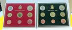 Vaticaan. Lotto 2 serie divisionali da 8 monete ciascuna, Postzegels en Munten