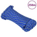 vidaXL Boottouw 3 mm 250 m polypropyleen blauw, Verzenden, Nieuw