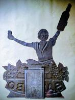 Advertentieplaat Salembo van gelithografeerde staalplaat.