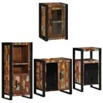 vidaXL Badkamermeubel Set 4 pcs Multikleur Massief, Verzenden, Nieuw