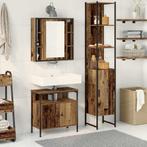 vidaXL Badkamerkast set 3 pcs Oud hout 33 x 33 x 185,5 cm, Verzenden, Nieuw