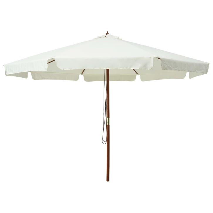Parasol met Houten Paal 330cm | Tweede Kansje | Voor de T..., Tuin en Terras, Parasols, 3 tot 4 meter, Nieuw, Stokparasol, Verzenden