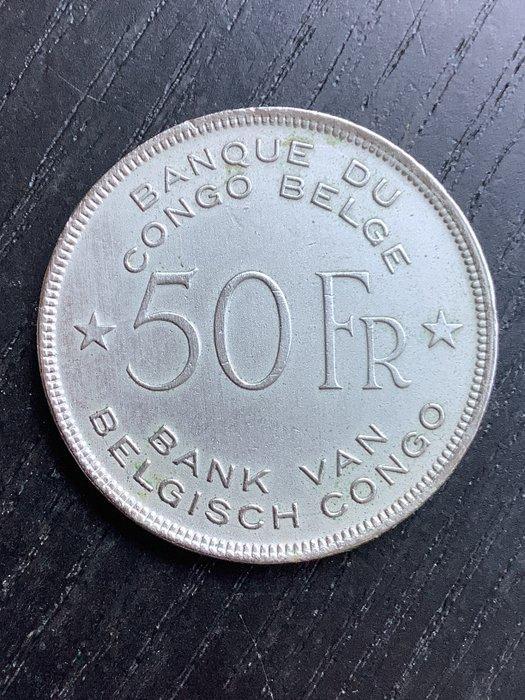 Belgisch-Congo. Leopold III. 50 Francs 1944 (Zonder, Postzegels en Munten, Munten | Nederland