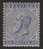 België 1883 - 50c violet Leopold II, zeer goed gecentreerd,, Timbres & Monnaies, Timbres | Europe | Belgique