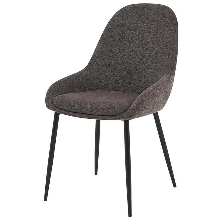 2x eetkamerstoel / woonkamerstoel - donker taupe - stalen, Huis en Inrichting, Stoelen, Verzenden